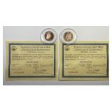 Two 1793 Chain Cent Replicas