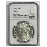 1900-S Morgan Silver $1 NGC AU55