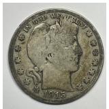 1915-D Barber Silver Half Good G