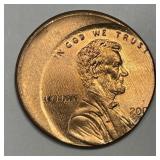 200X Lincoln Cent Struck 20% Off Center ERROR
