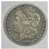 1878 Morgan Silver $1 7 TF Rev. of '79 Fine F