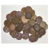 AUSTRALIA: Lot of 49 Large Australian Pennies