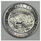 CANADA: 2015 Silver $8 Bison 1 1/4 oz .9999 Fine