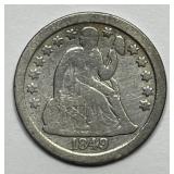 1849-O Seated Liberty Silver Dime Good G details