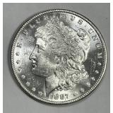 1887 Morgan Silver $1 Brilliant Uncirculated BU