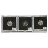 1931 P D S Mercury Silver Dime Trio