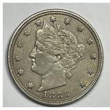 1883 Liberty Head Nickel NO CENTS Var AU