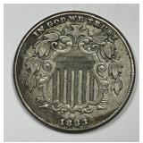 1883 Shield Nickel Very Fine VF