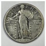 1918-D Standing Liberty Silver Quarter Very Good
