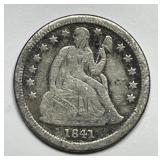 1841-O Seated Liberty Silver Dime Good G
