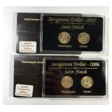 2005 & 2006 P&D Sacagawea $1 Satin Finish Sets