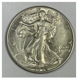1944-D Walking Liberty Silver Half AU