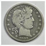 1894-O Barber Silver Half Very Good VG