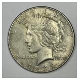 1935 Peace Silver $1 About Uncirculated AU