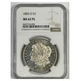 1883-O Morgan Silver $1 NGC MS62 PL Prooflike
