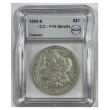 1895-S Morgan Silver $1 ICG F15 details