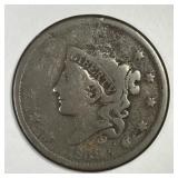 1838 Coronet Head Large Cent About Good AG