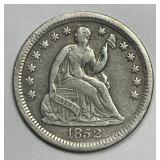 1852-O Seated Liberty Silver Half Dime H10c VF