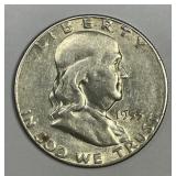 1953-S Franklin Silver Half Extra Fine XF