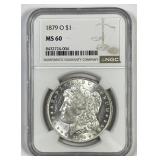 1879-O Morgan Silver $1 NGC MS60