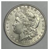 1886 Morgan Silver $1 About Uncirculated AU