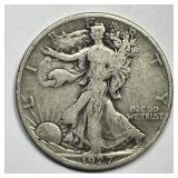 1927-S Walking Liberty Half Good G