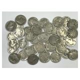 Lot of 40 Dateless Buffalo 'Indian Head' Nickels