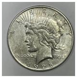 1928-S Peace Silver $1 Extra Fine XF
