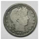 1897-S Barber Silver Quarter Good G details