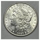 1887 Morgan Silver $1 Uncirculated UNC