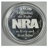 2020 Natl Rifle Assoc NRA 1 oz .999 Silver Proof