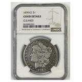 1878-CC Morgan Silver $1 Carson City NGC Good det