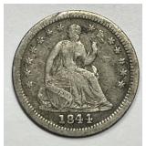 1844 Seated Liberty Silver Half Dime H10c VG