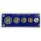 1952 US Proof Set 5-Coins w/ SUPERBIRD Quarter