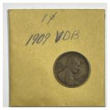 1909 VDB Lincoln Cent in Whitman Envelope