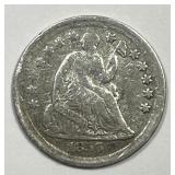1856 Seated Liberty Silver Half Dime H10c Good G