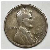 1924-S Lincoln Wheat Cent Very Good VG