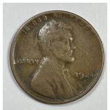 1924-D Lincoln Wheat Cent Fine F