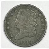 1834 Classic Head Half Cent Very Good VG details