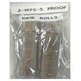1975-S Proof Roosevelt Dime Roll Pair