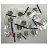 Sixteen 2005 Bison Quarters & Bison Nickels