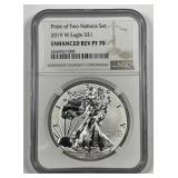 2019-W Silver Eagle Enhanced Rev Proof NGC PF70