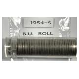 1954-S Jefferson Nickel Roll Uncirculated BU