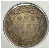 CANADA: 1903 Large Cent About Uncirculated AU