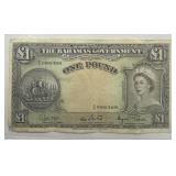 BAHAMAS: Series 1953 1 Pound Note