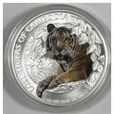 CAMBODIA: 2023 Silver 3000 Riels Tiger BU