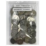 WORLD: Bag of 100 Clad Foreign Coins