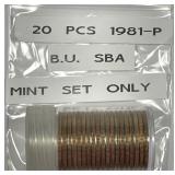 1981 Susan B Anthony Dollar $1 Uncirculated Roll