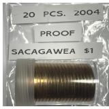 2004-S Sacagawea Proof Dollar 20-Coin Roll PRF