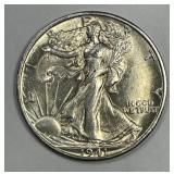 1941-D Walking Liberty Silver Half Choice AU